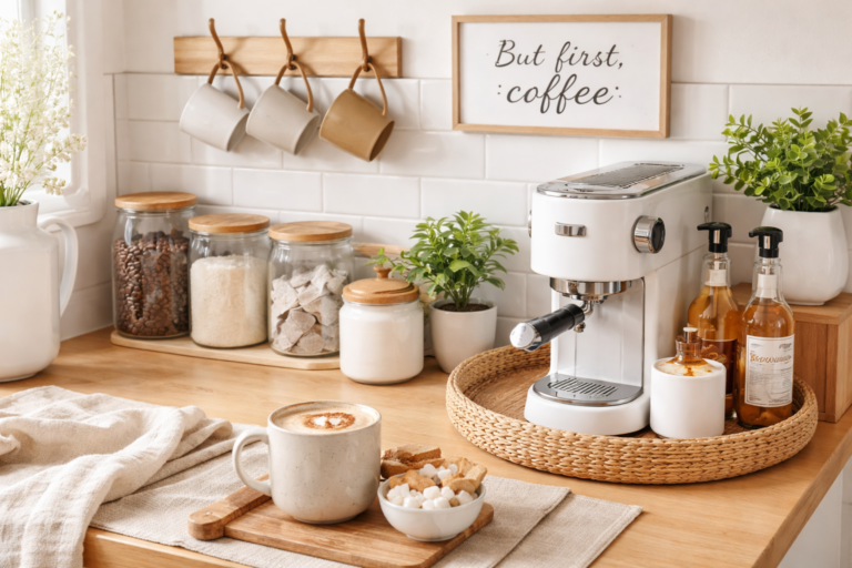 Coffee Bar Ideas for a Pinterest-Worthy Kitchen Setup